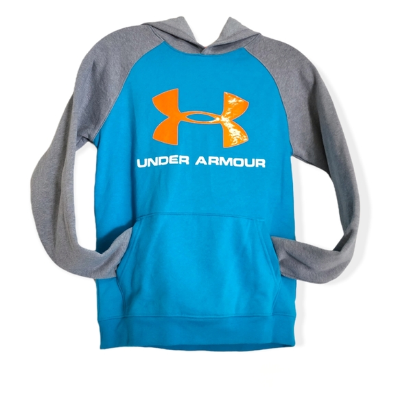 Under Armour Fleece Loose Big Logo UA Cold Gear Youth Large Hoodie - Picture 12 of 12